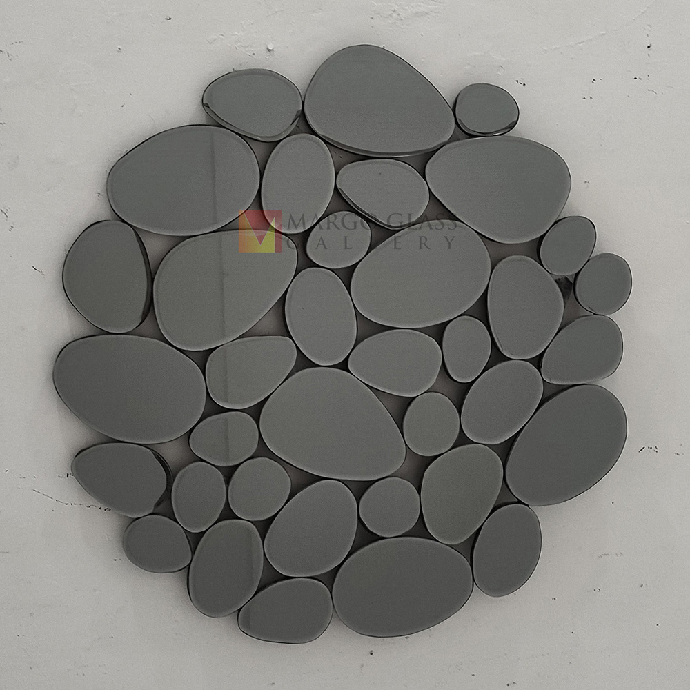 Round Wall Mirror Stone Grey MG 004831