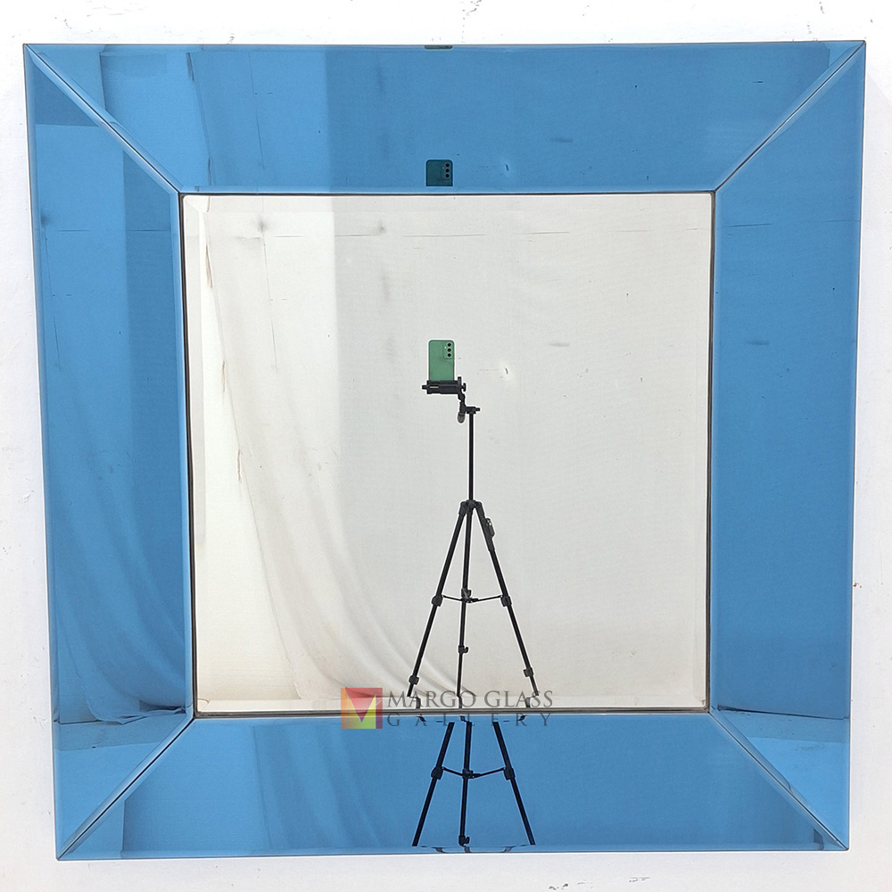 Square Wall Mirror Blue MG 004872