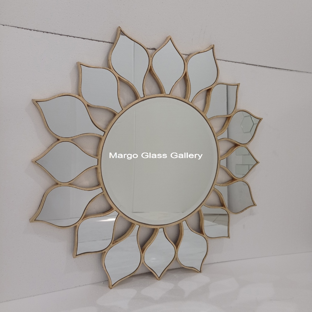 Sunburn Wall Mirror Round Beaded MG 004688