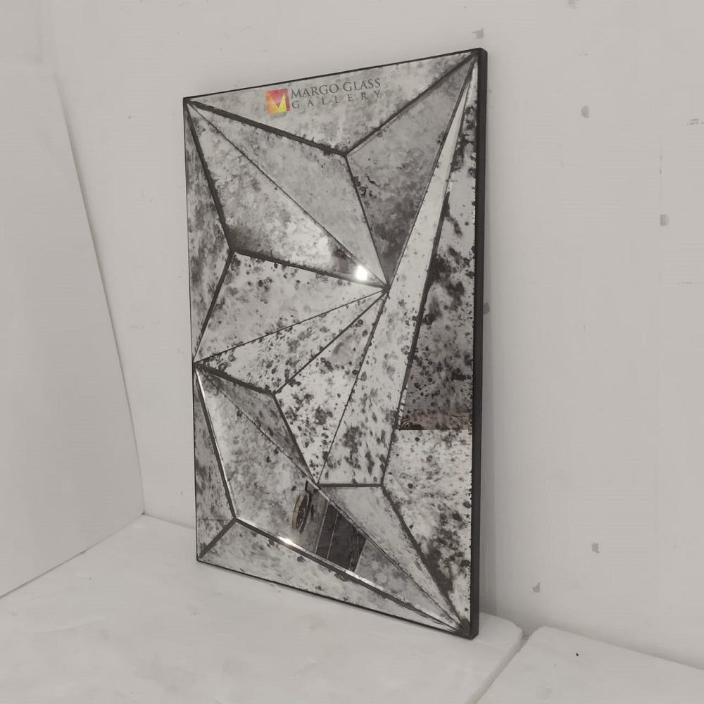 Antique Wall Deco Mirror Rectangle 3D MG 014543