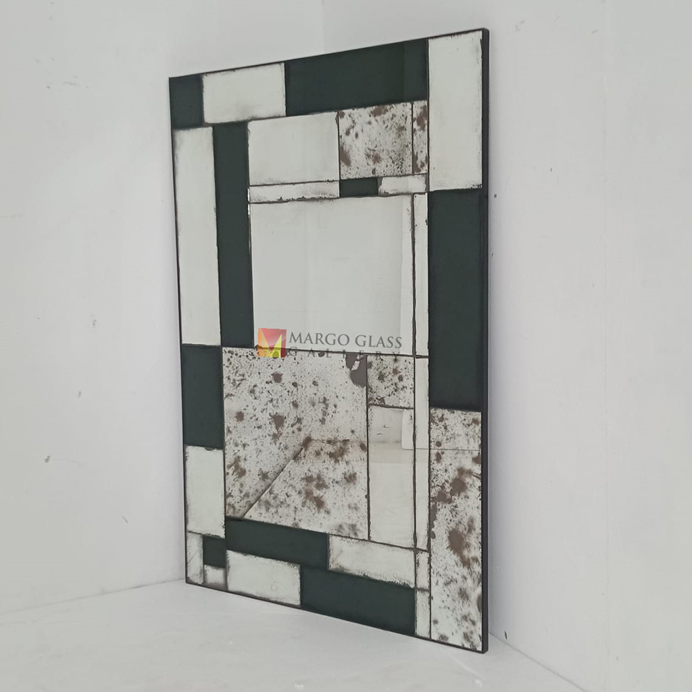 Large Antique Wall Mirror Rectangle MG 014535 