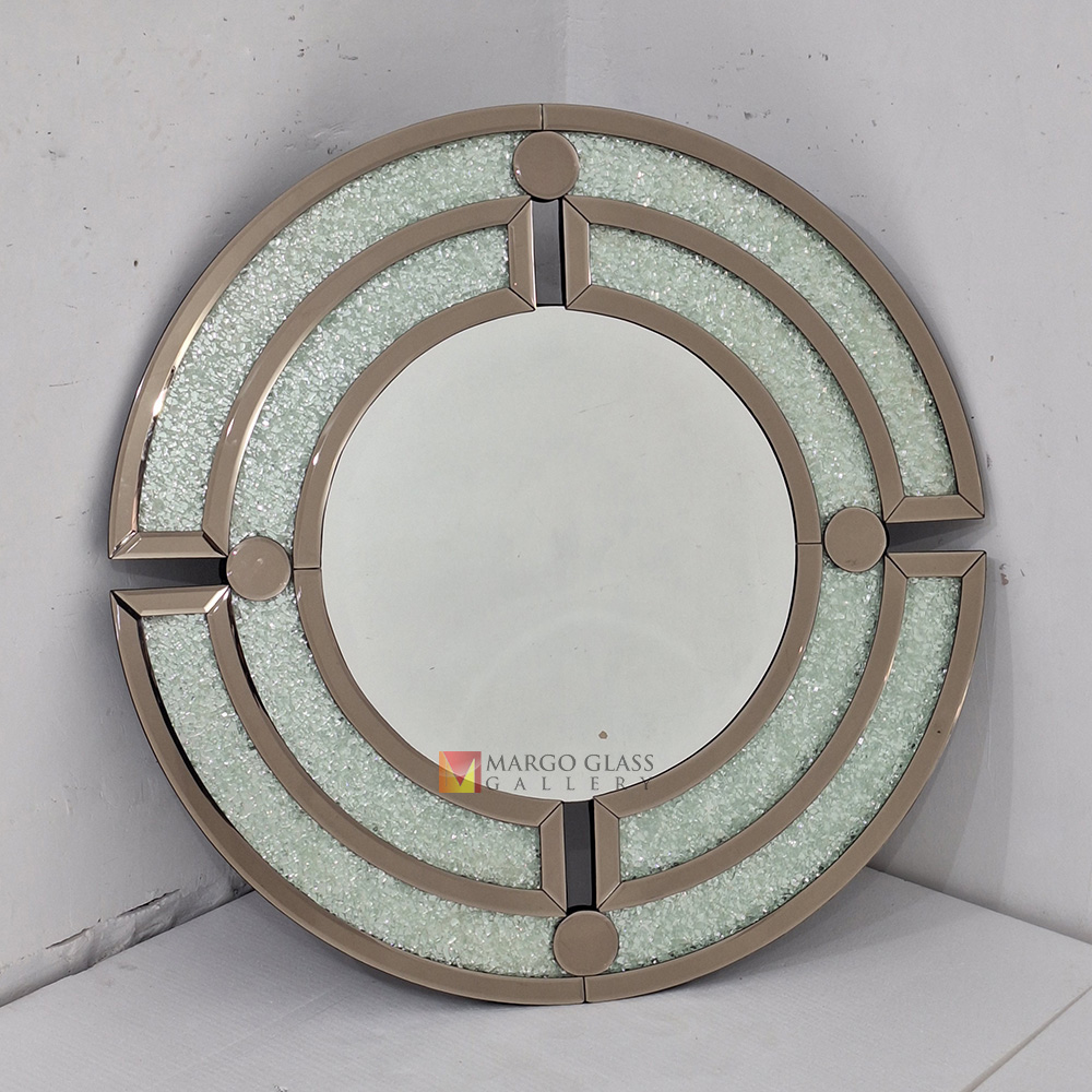 Round Wall Mirror Crystal Diamond MG 004893