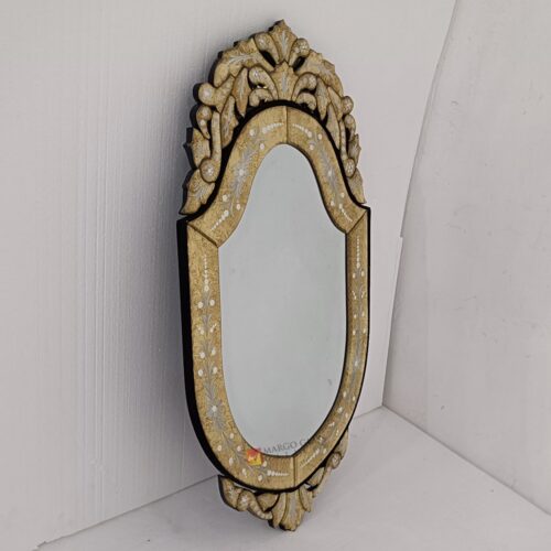 MG 080145 Deti Venetian Small Gold Mirror 80×40 cm (6 – Handcrafted venetian mirror hand-etched glass with ornate frame handcrafted in Indonesia