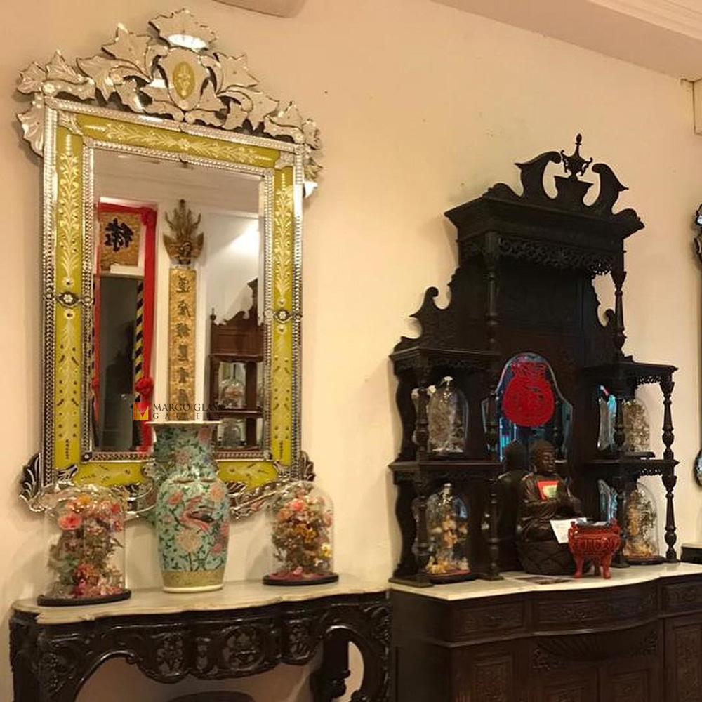 Venetian Mirror Large Yellow Sienta MG 080001