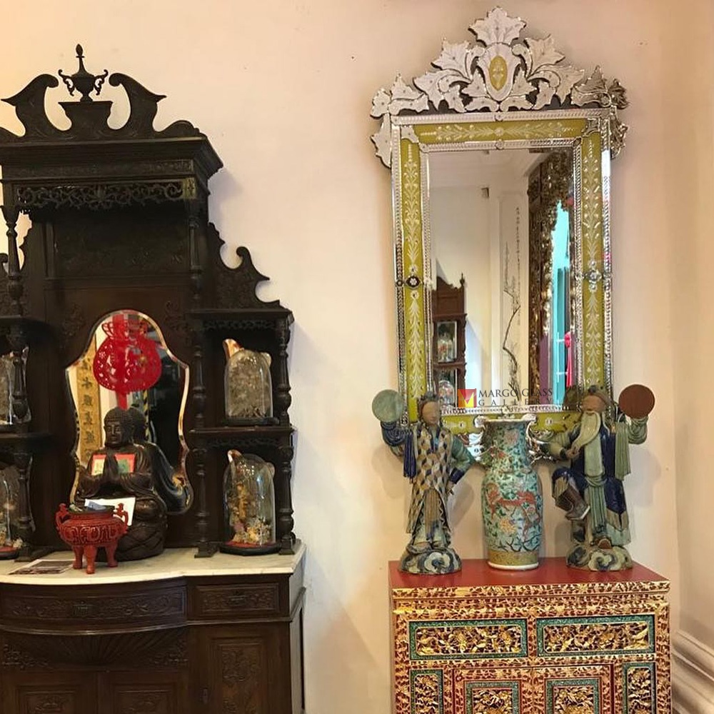 Venetian Mirror Large Yellow Sienta MG 080001