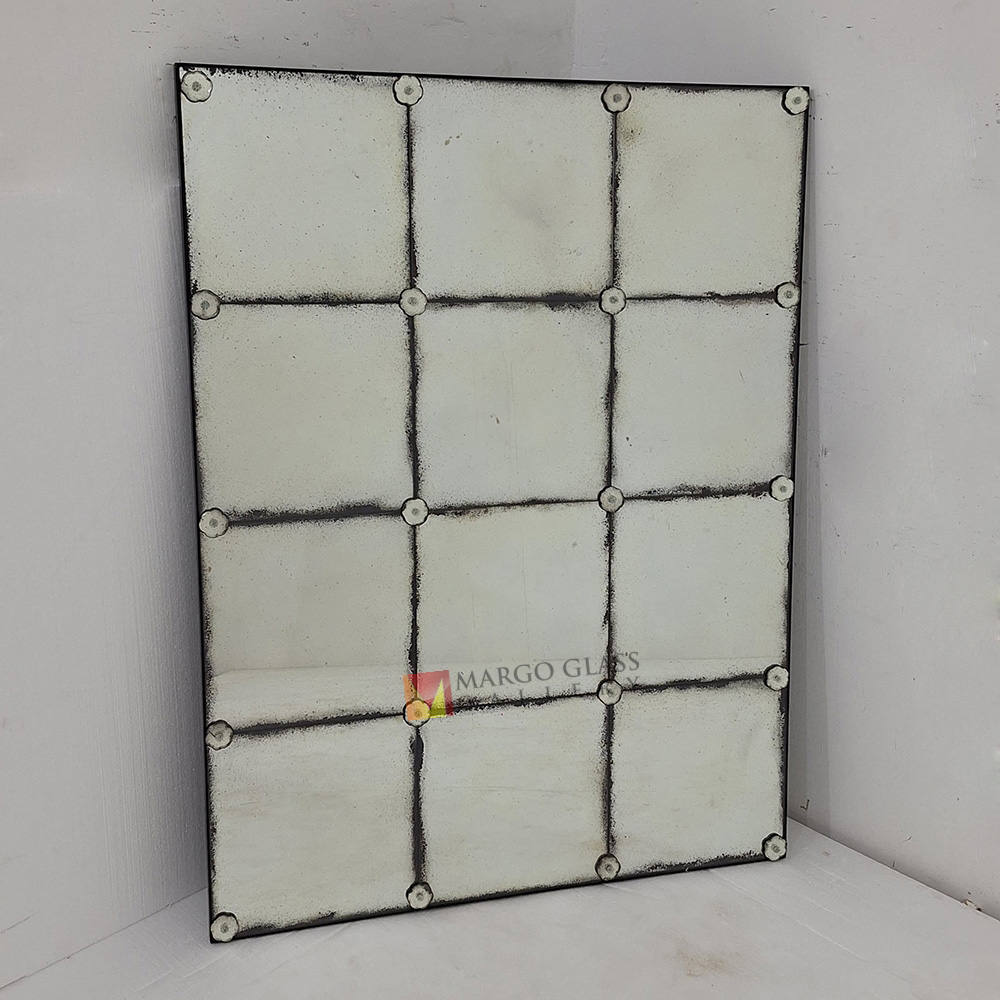 Antique Mirror Rectangle with flower MG 014542