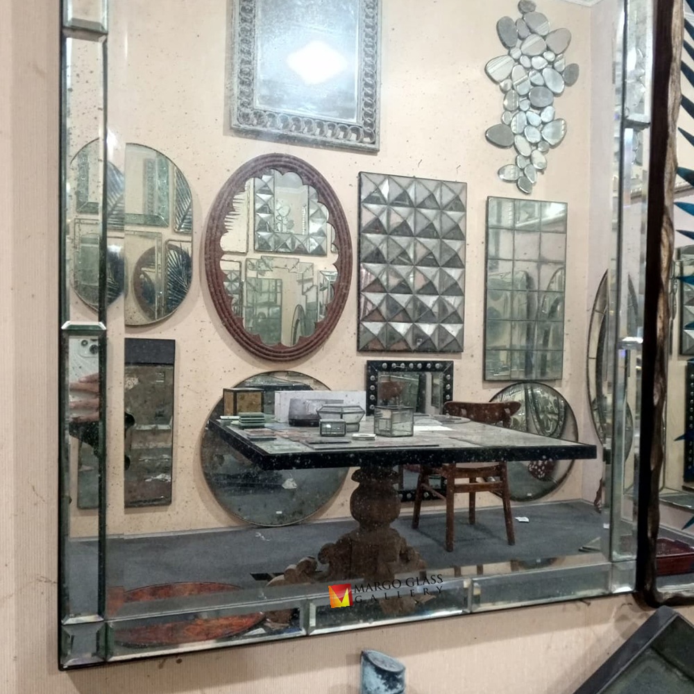 French Beveled Glass Leaner Mirror MG 014372