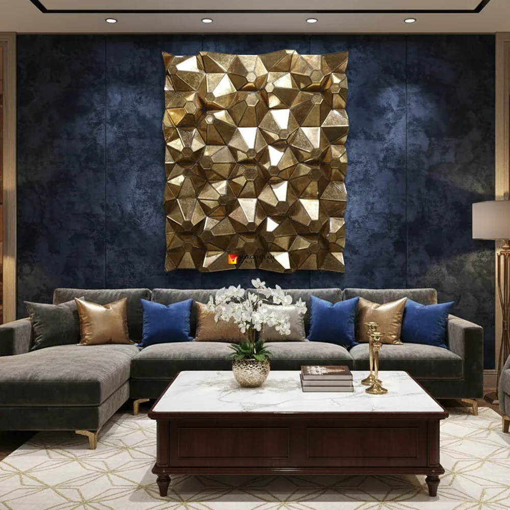 Eglomise Mirror as a Contemplative Medium in Eastern Philosophy and Nusantara Tradition 3D Contemporer Eglomise MG 018105