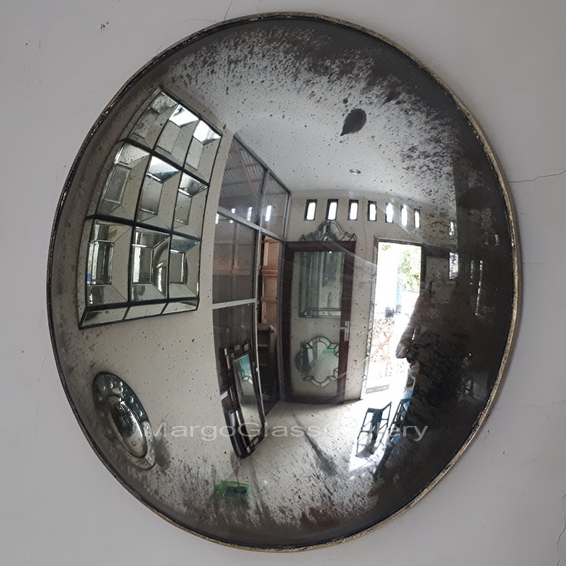 Convex Mirror Brown Antique Vedette MG 050006