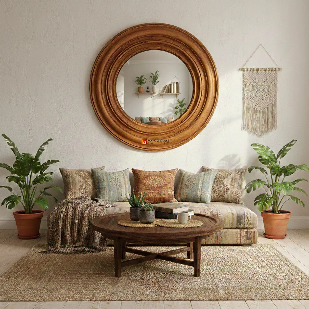 Large Antique Convex Mirror Nacco MG 050014
