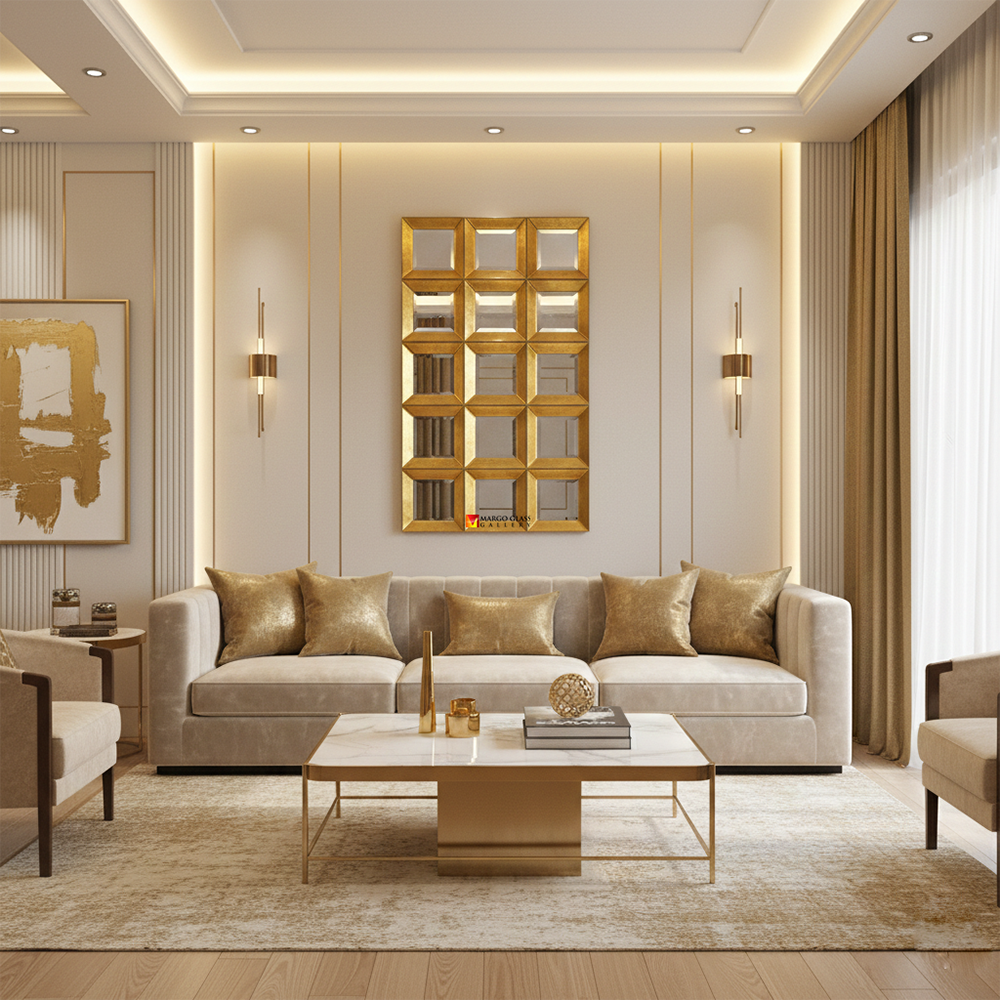 Rectangle Eglomise Wall Mirror MG 018096