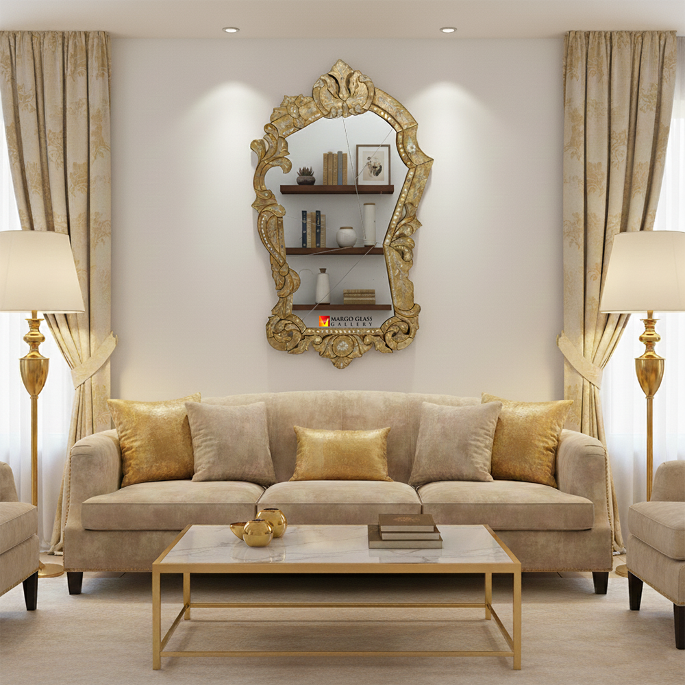 Venetian Mirror Gold Contemporer MG 080111