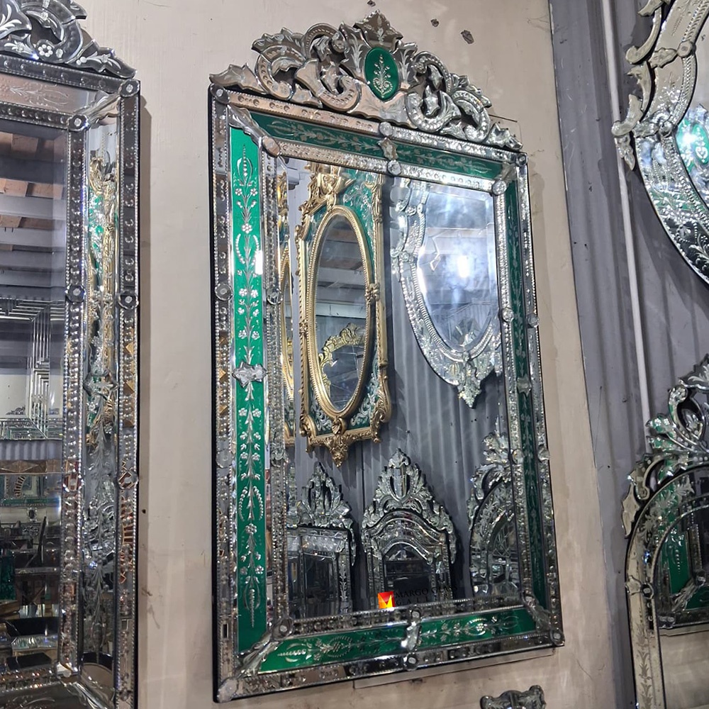 Venetian Mirror Large Green