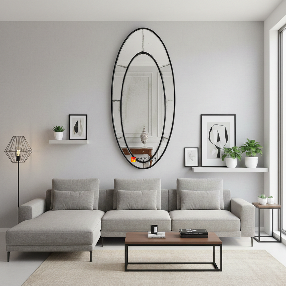 Antique Oval Wall Mirror MG 014433