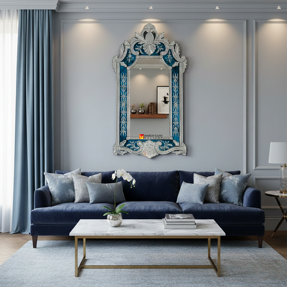 Blue Venetian Mirror Luxury MG 080147
