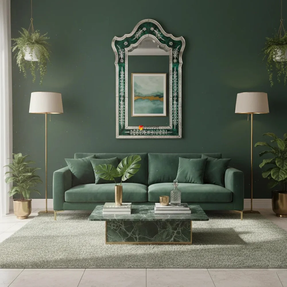 Luxury Venetian Mirror Green MG 080149
