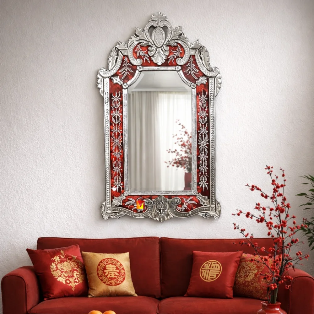 Red Venetian Mirror MG 080146