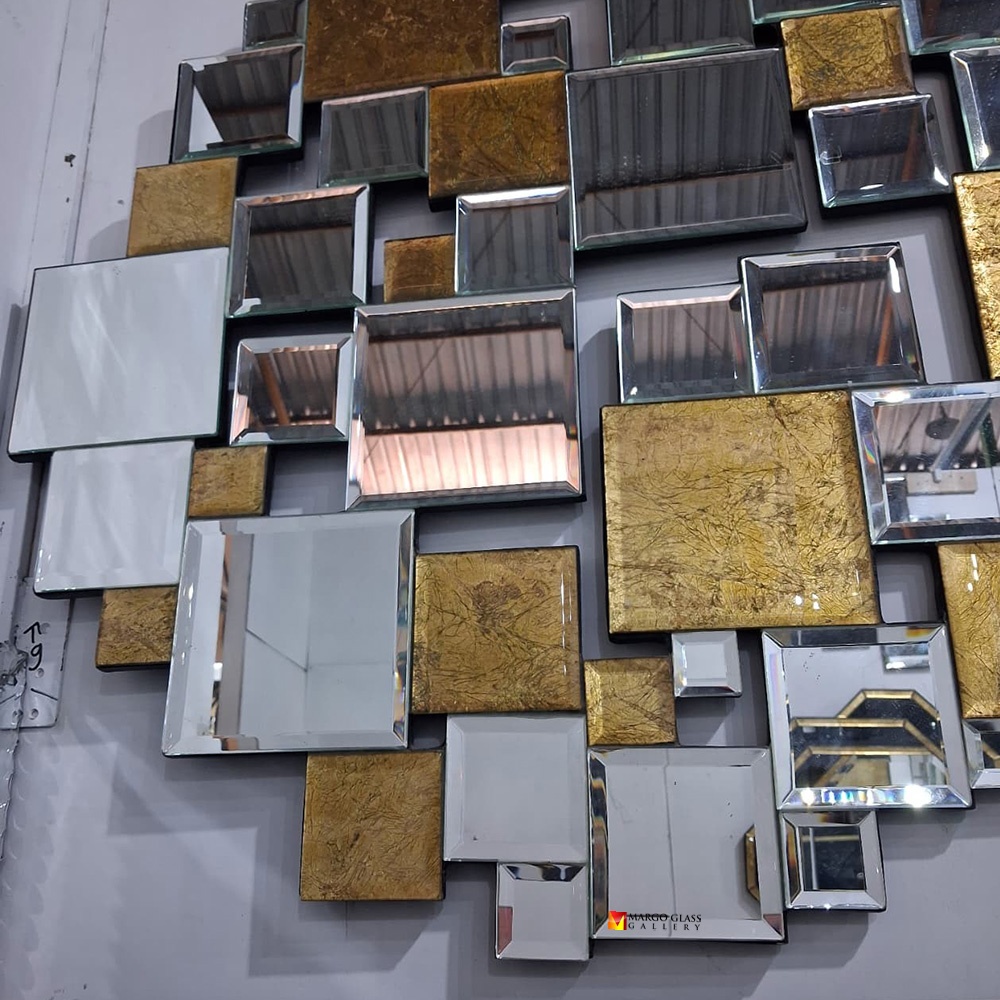 Square Wall Decor Eglomise Silver MG 018104