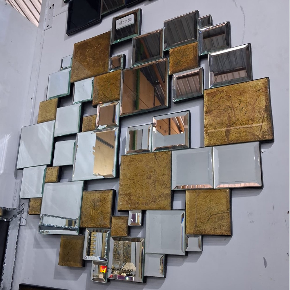 Square Wall Decor Eglomise Silver MG 018104