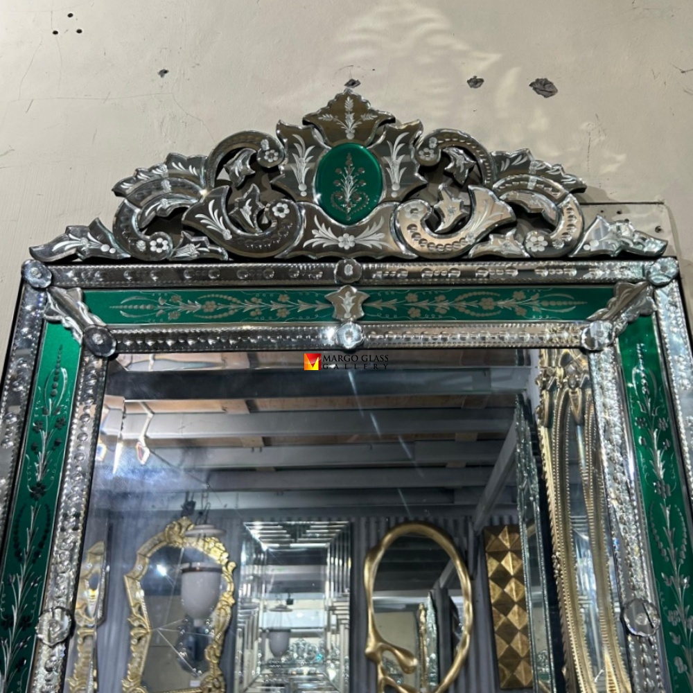 Large Venetian Mirror to Enliven This Year’s Eid Celebration Venetian Mirror Frame Green