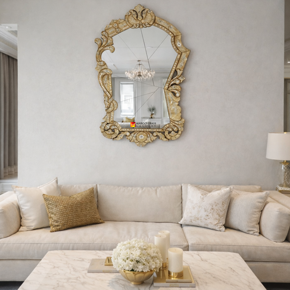 Venetian Mirror Gold Contemporer MG 080111
