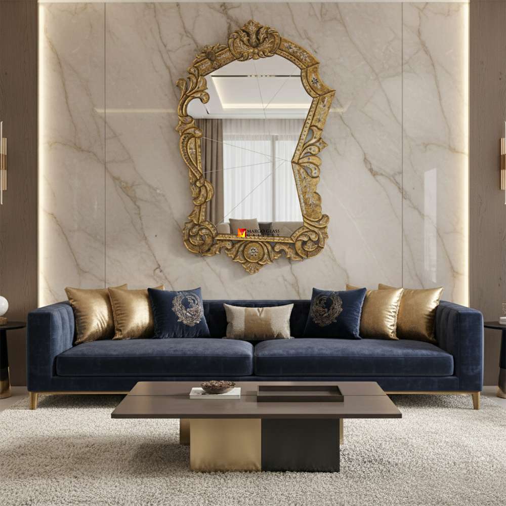 Venetian Mirror Gold Contemporer MG 080111