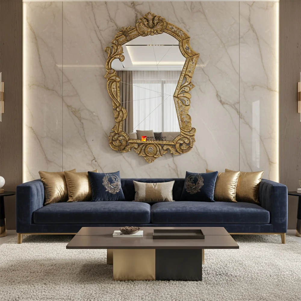 Venetian Mirror Gold Contemporer MG 080111
