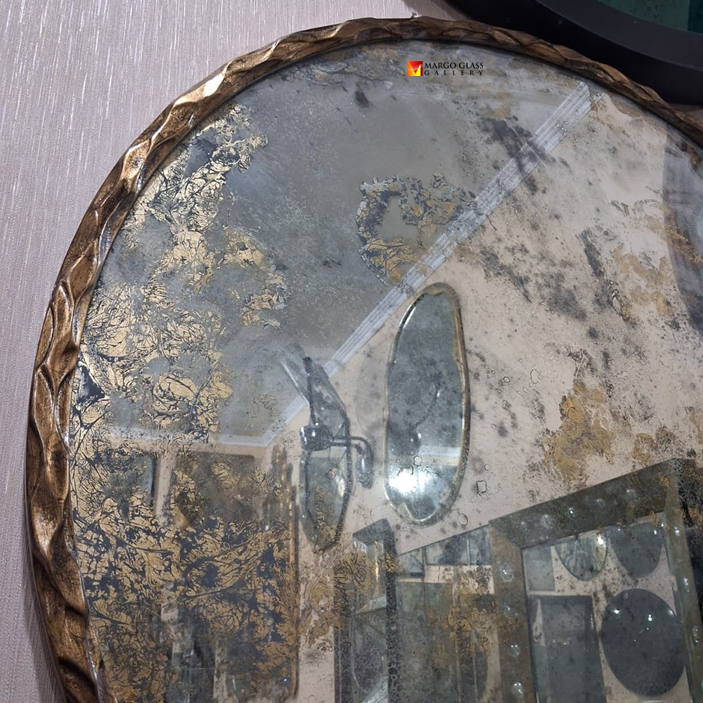 Antique Eglomise Mirror, Can Physical Reflection Reveal Inner Meaning? Antique Eglomise Mirror