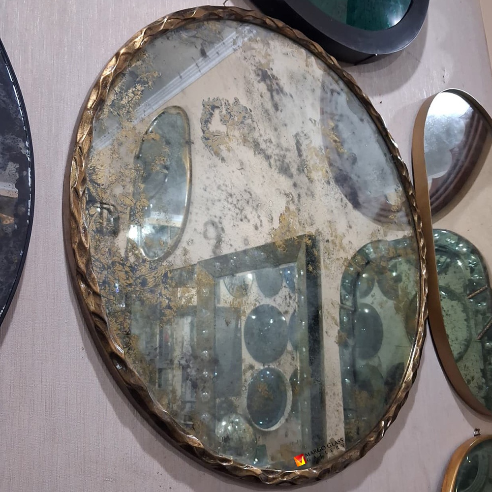 Antique Eglomise Mirror, Can Physical Reflection Reveal Inner Meaning? Antique Eglomise Mirror