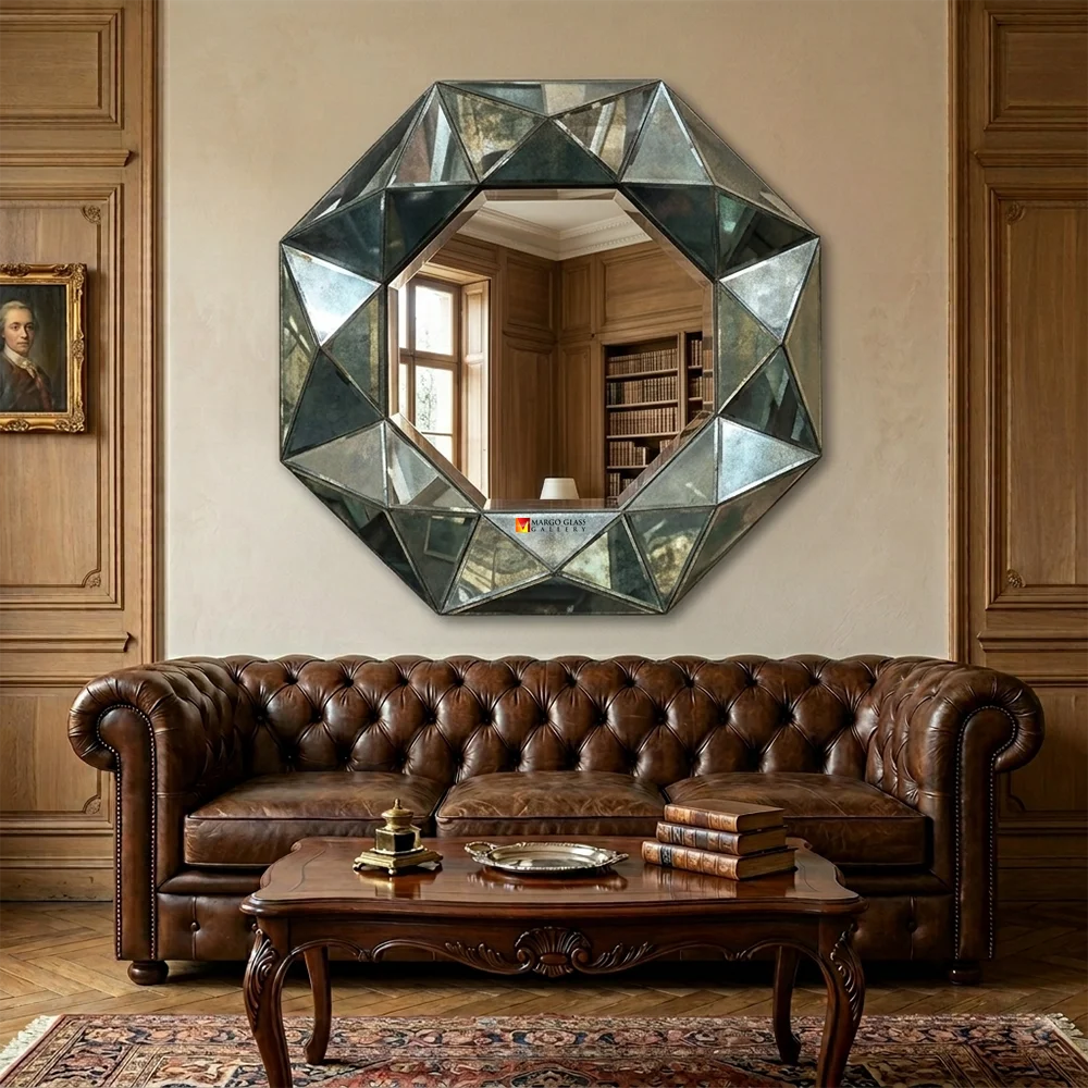 3D Antique Mirror, A Medium of Self-Contemplation That Feels Deeply Personal! Antique Mirror Diamond MG 014317
