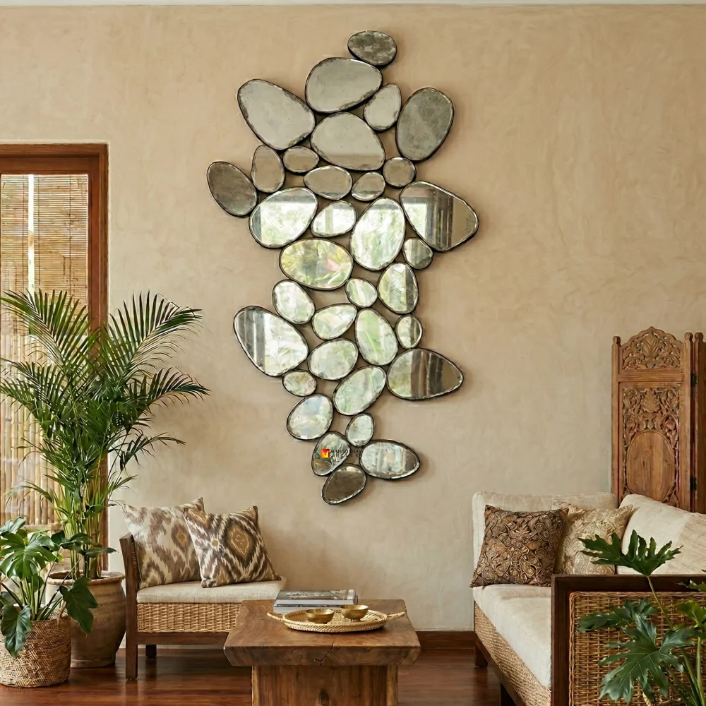 Can a Contemporary Antique Mirror Create a True Tropical Bali Ambiance? Contemporary Antique Mirror Bubble MG 014159