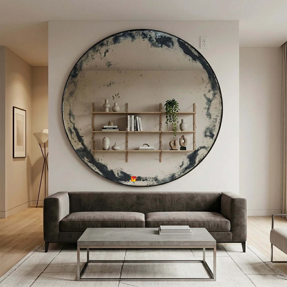 Round Antique Mirror for Apartment, The Secret to a Bigger and Elegant Space! Round Antique Mirror