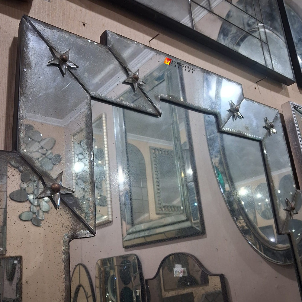 Large Silver Antique Wall Mirror MG 014517