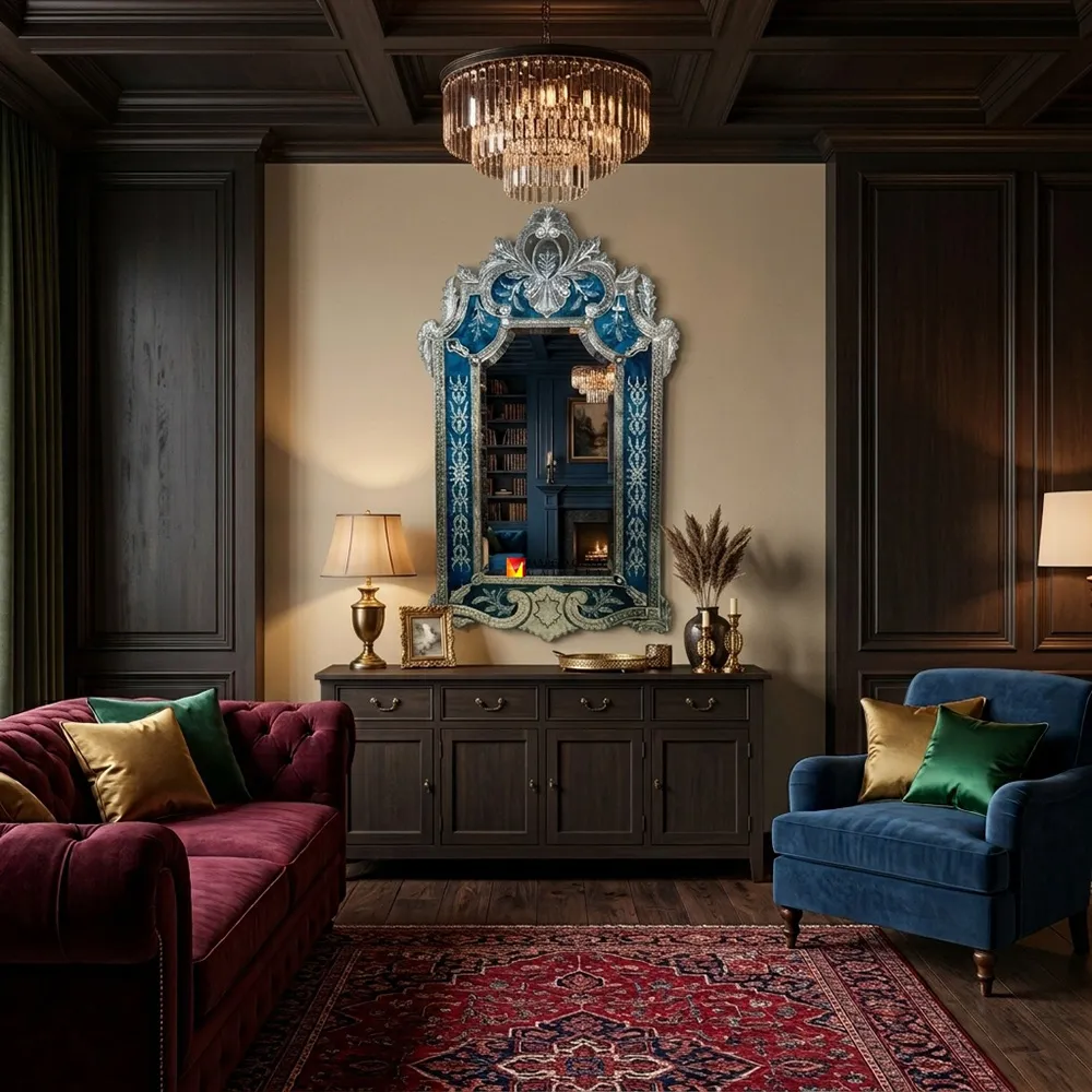 Blue Venetian Mirror Luxury MG 080147