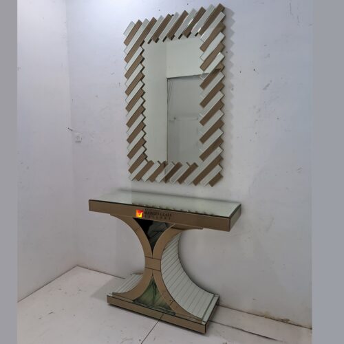 Mirrored Console Table With Rectangular Mirror MG 006340