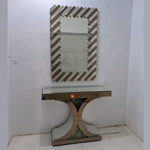 Mirrored Console Table With Rectangular Mirror MG 006340