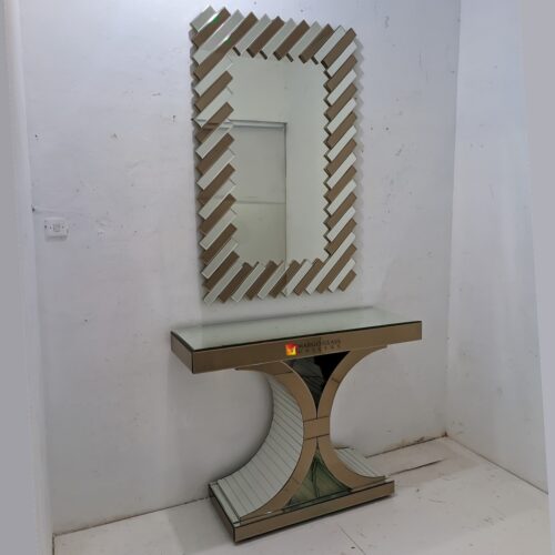 Mirrored Console Table With Rectangular Mirror MG 006340