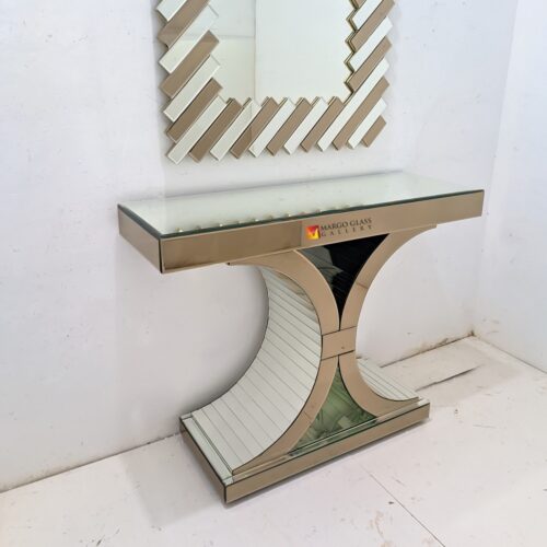 Mirrored Console Table With Rectangular Mirror MG 006340