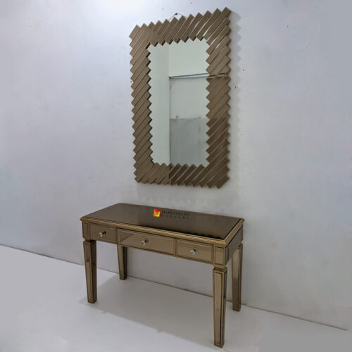 Brown Mirrored Console Table MG 006342