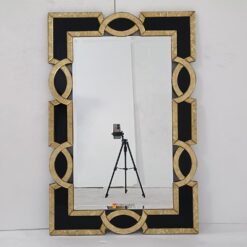 Ribbon Wall Mirror Black And Gold MG 013122