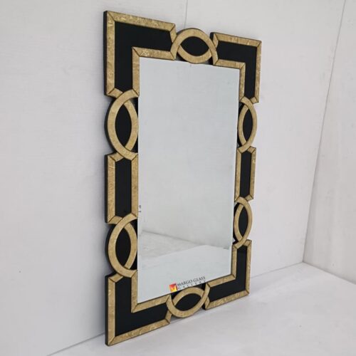 Ribbon Wall Mirror Black And Gold MG 013122