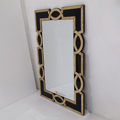 Ribbon Wall Mirror Black And Gold MG 013122