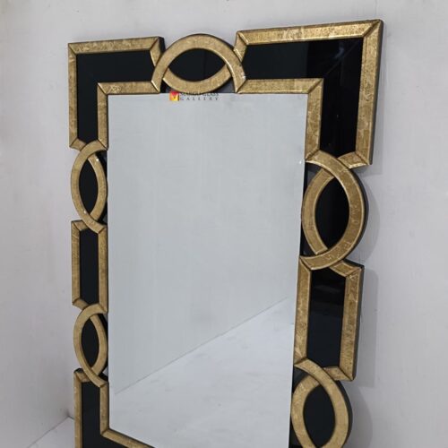 Ribbon Wall Mirror Black And Gold MG 013122