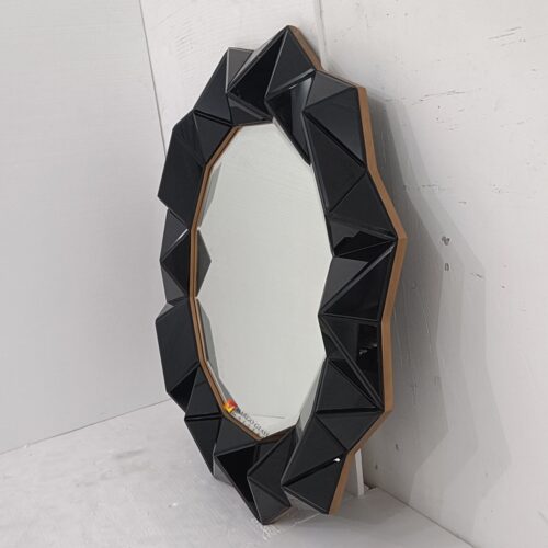 Wall Mirror Black Contemporer 3D MG 014118