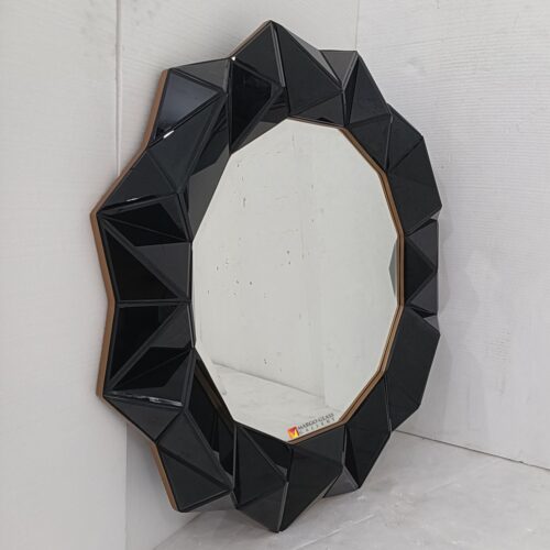 Wall Mirror Black Contemporer 3D MG 014118