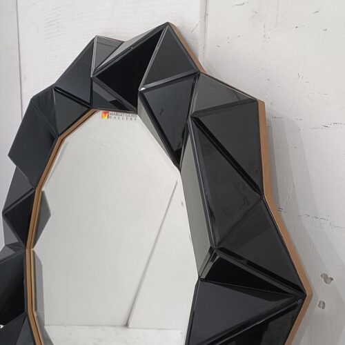 Wall Mirror Black Contemporer 3D MG 014118