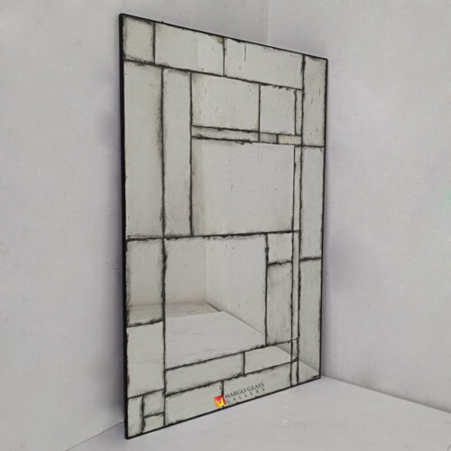 Distressed Antique Mirror Large Victorian MG 014550