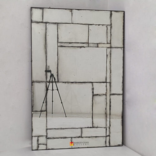 Distressed Antique Mirror Large Victorian MG 014550