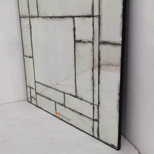 Distressed Antique Mirror Large Victorian MG 014550