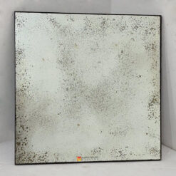 Square Antique Wall Mirror With Metal Black MG 014558